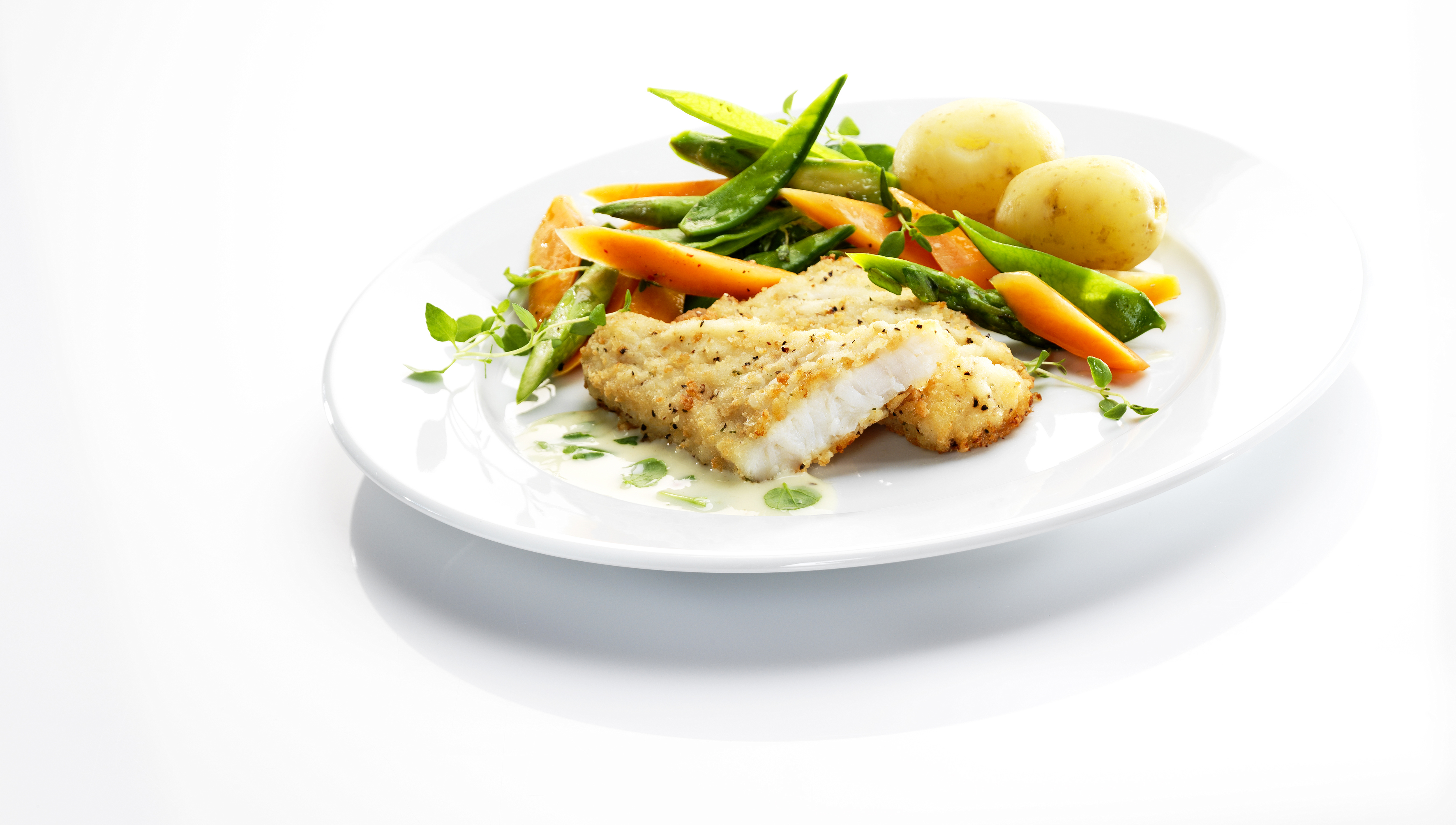 Cod fillet with salt and pepper